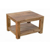 AVALON INDIAN WOODEN ZEN MANGO RUSTIC COFFEE TABLE 60X60X45
